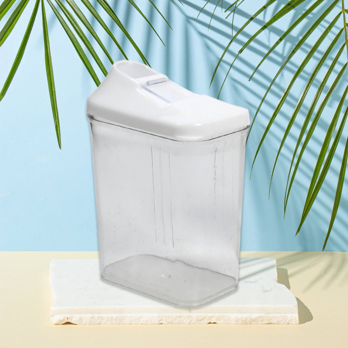 Transparent storage jars by CookAura, a 3-piece set, ideal for kitchen organization.