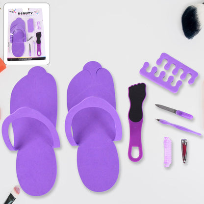 Pedicure Foot Care Kit with 9 essential grooming tools from Velvet Wellness