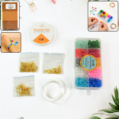 Assorted bead assortment in DIY Jewellery Making Kit for creative bracelet making