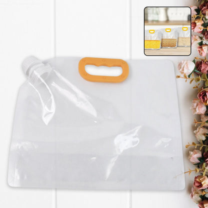 Flat bottom design of airtight food storage bag provides stable standing