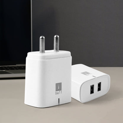 iBall dual USB wall charger with fast charging ports