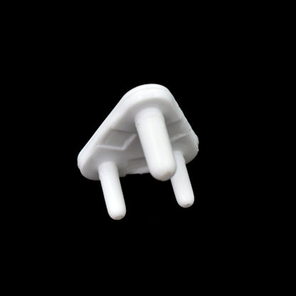 White baby socket covers, a pack of 100 electrical plug protectors for child safety.