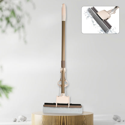 The complete self-cleaning sponge mop and bucket set, showcasing its compact design.