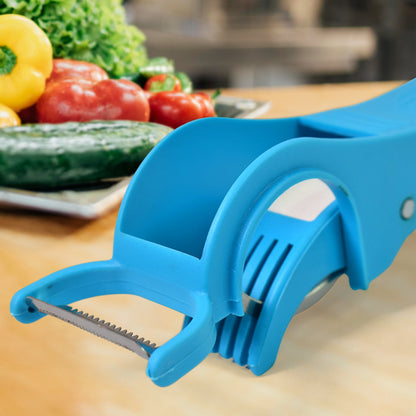 Close-up view of the ChefAura multi cutter, highlighting its five sharp stainless steel blades.