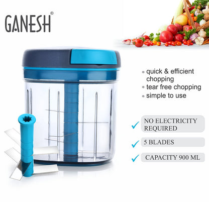 Ganesh Master Chopper in a kitchen setting, ready for quick food preparation.