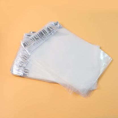 Pack of self-adhesive courier polybags 6.5x8 inch displaying waterproof tamper-proof packaging
