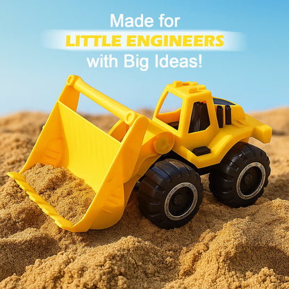 Construction toy being played with in a play setting