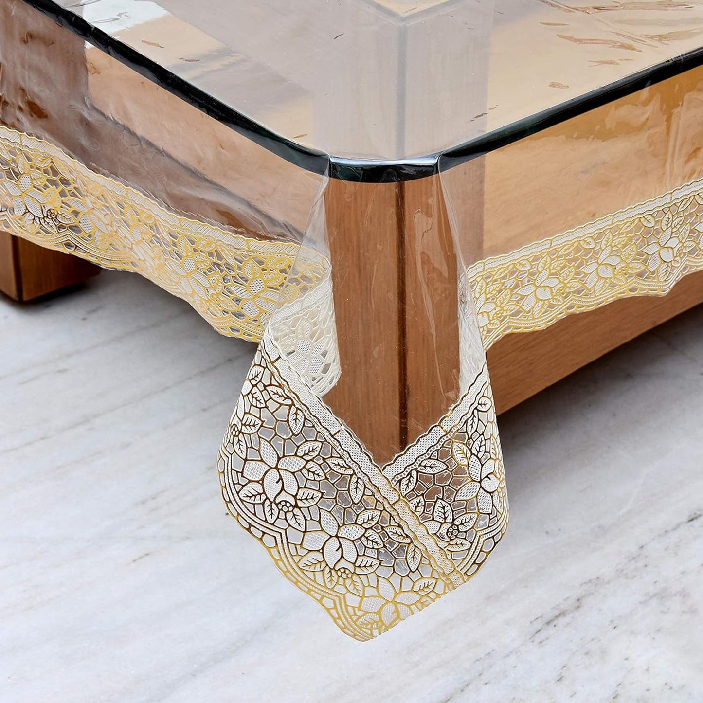 Decorative border plastic table cover sheet for home and kitchen home & kitchen