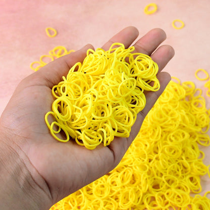 Close-up view of premium elastic rubber bands showing strong stretch
