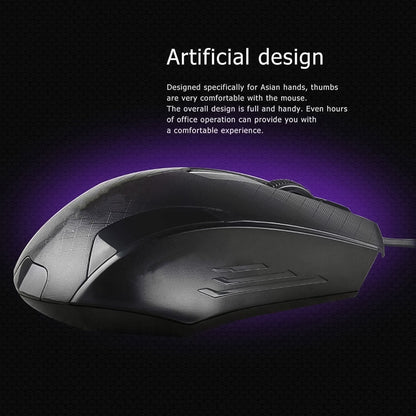 Modern wired optical mouse designed for enhanced productivity and precision.