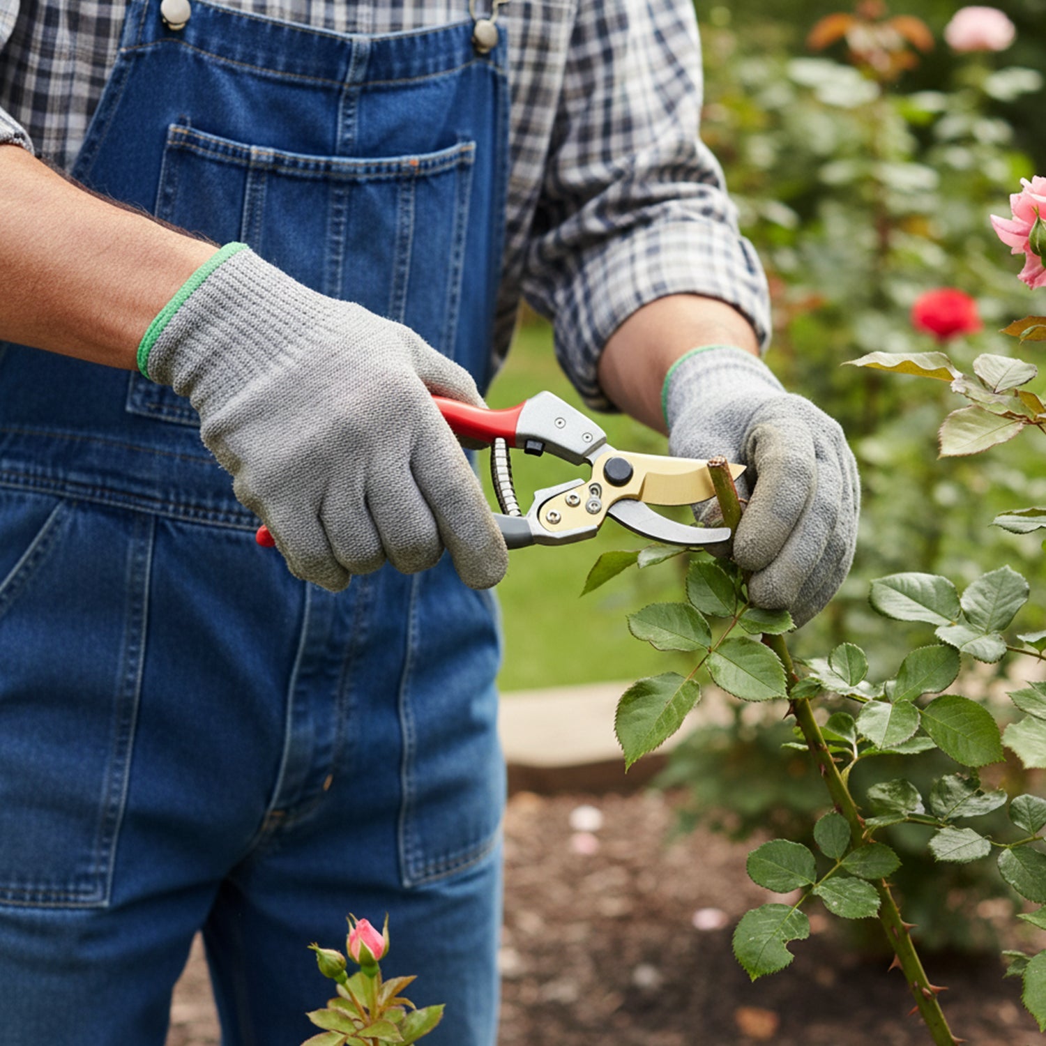 Handheld garden scissors for pruning plants and flowers