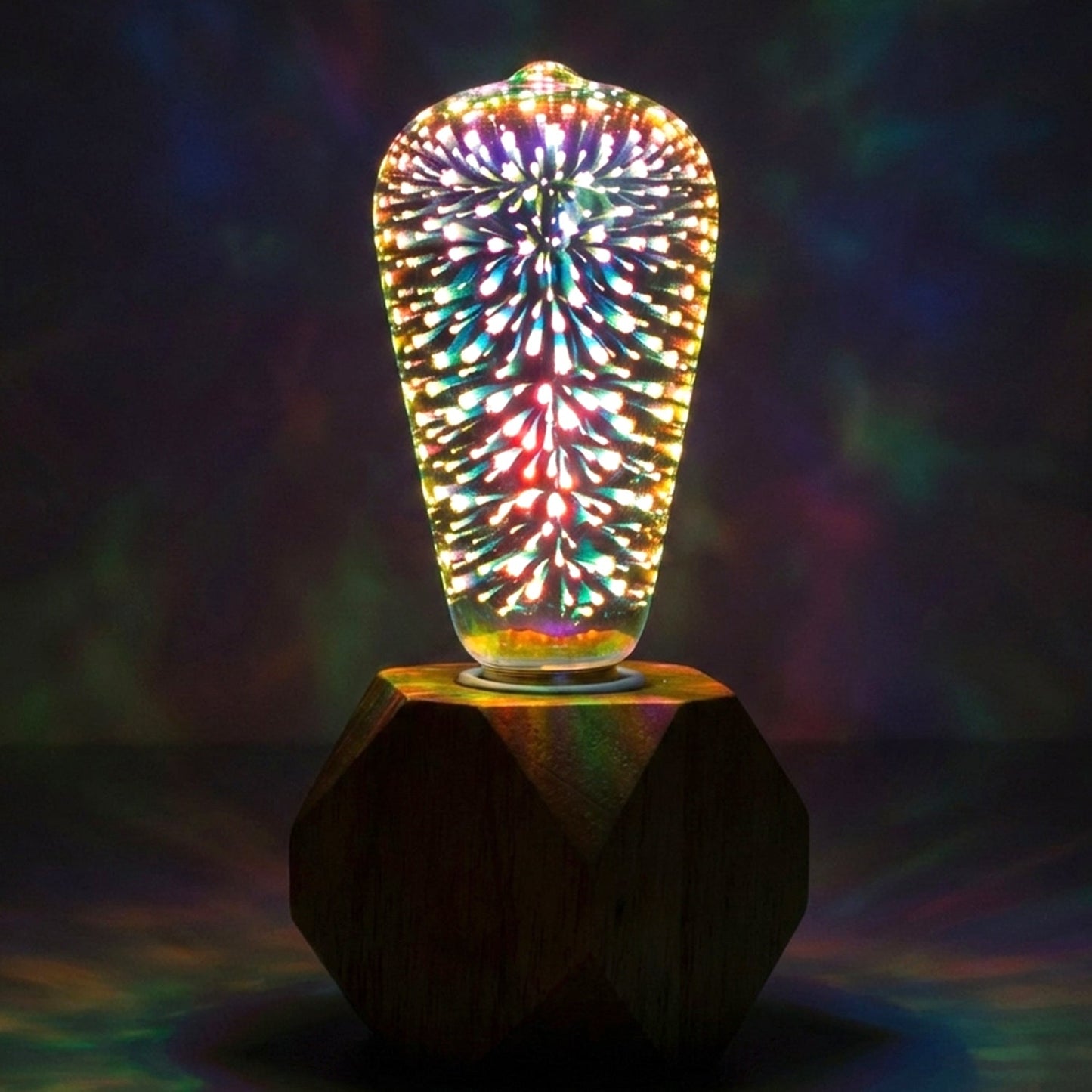 Decorative home LED bulb with crystal sparkle effect