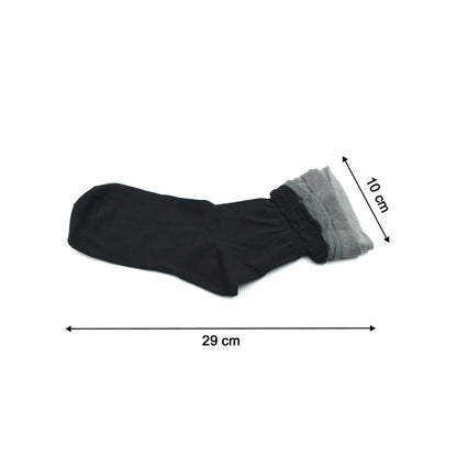 Close-up of skin-friendly ankle socks with cushioned support.