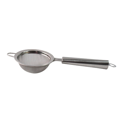 Kitchen strainer with ergonomic heat-resistant handle design