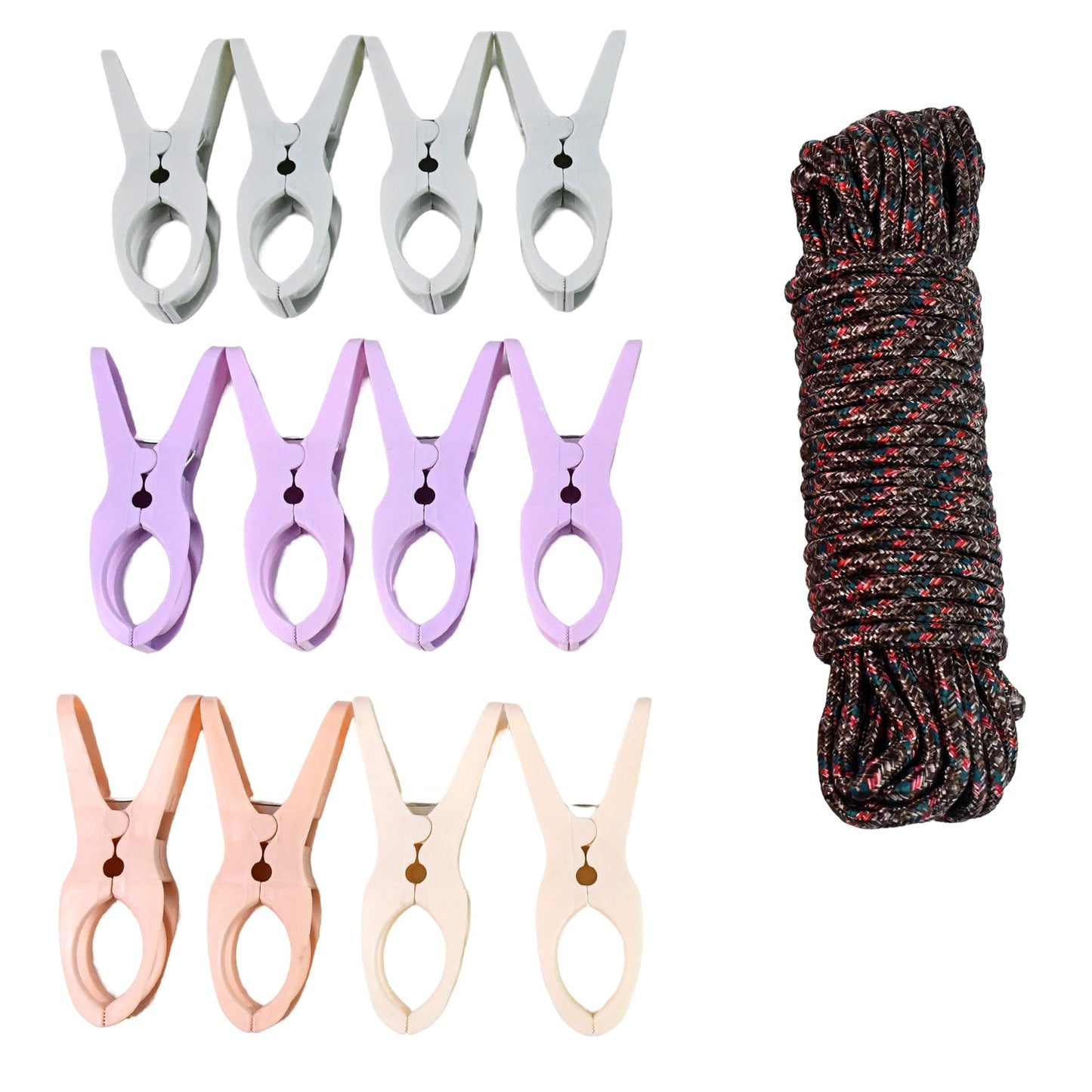 FlexiCloth drying rope setup in outdoor garden environment