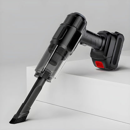 3-in-1 wireless vacuum cleaner demonstrating its powerful blower function for quick dust removal.