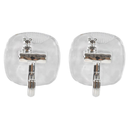 Plastic self adhesive wall hook with secure grip on smooth surface