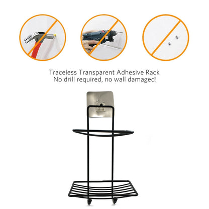 Durable two-tier soap rack securely holding multiple soap bars.