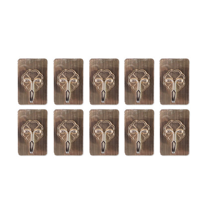 Kitchen and bathroom adhesive plastic hooks set