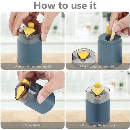 Hygienic automatic toothpick container suitable for restaurant use.