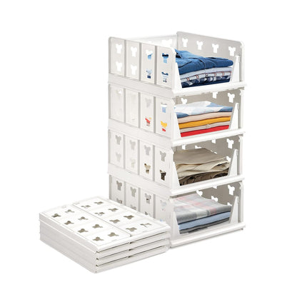 The stackable storage cart being used in a bathroom to hold toiletries and towels.