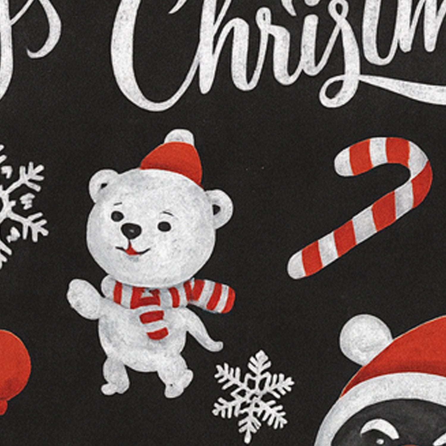 Large festive vinyl wall sticker with Christmas theme for home decoration