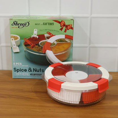 Kitchen spice storage organizer container suitable for dry ingredients
