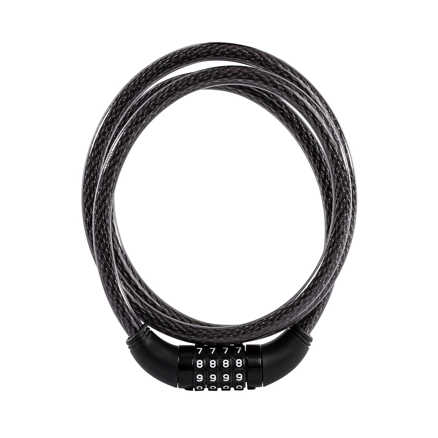 Safora multi-purpose bicycle cable lock with 4-dial combination.