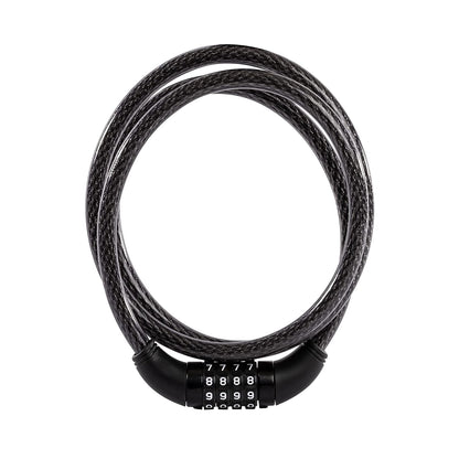 Safora multi-purpose bicycle cable lock with 4-dial combination.