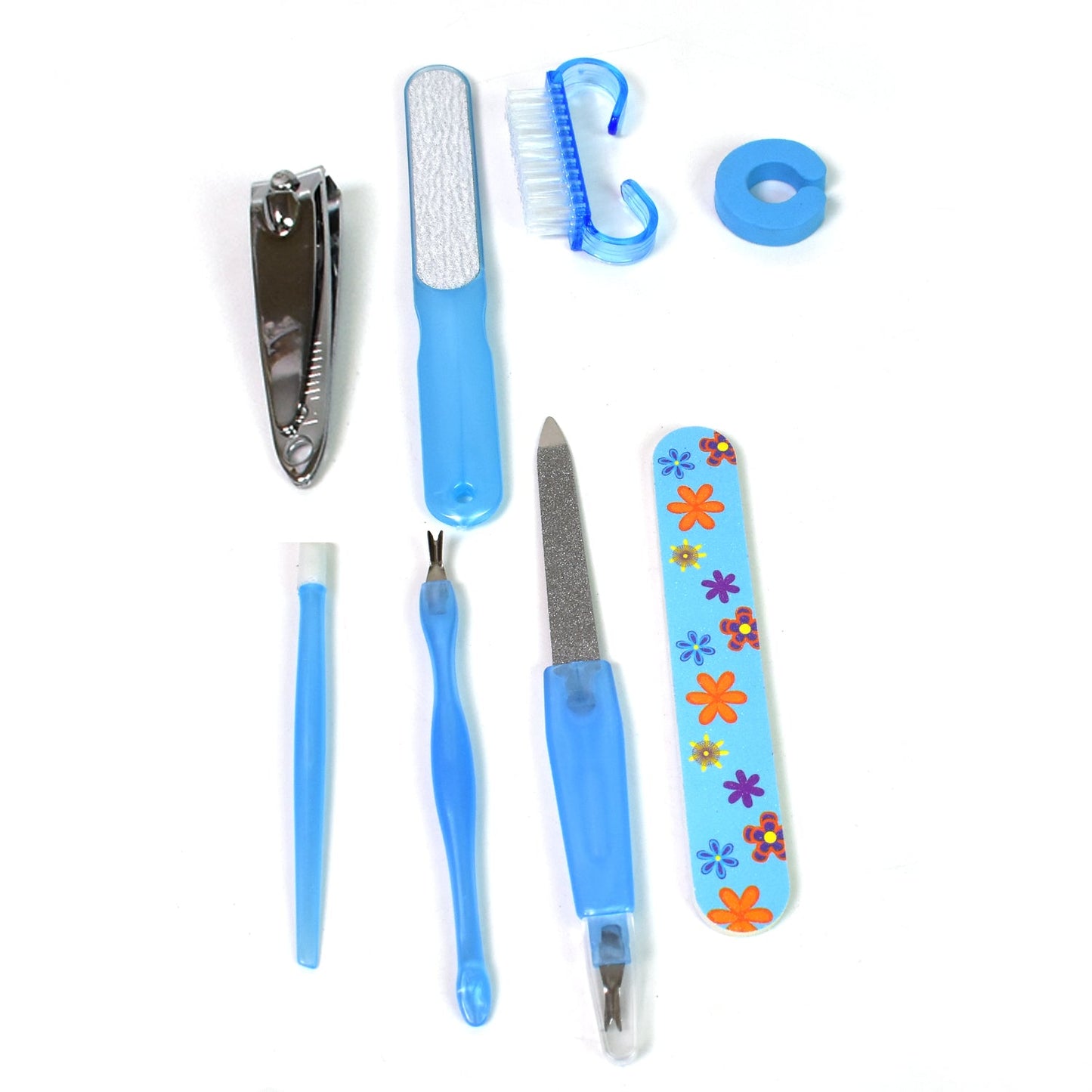8-in-1 manicure set showing nail and foot care tools by ToolMate Pro