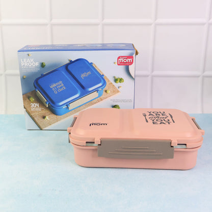 Leak-proof 2 partition lunch box ideal for travel and daily use