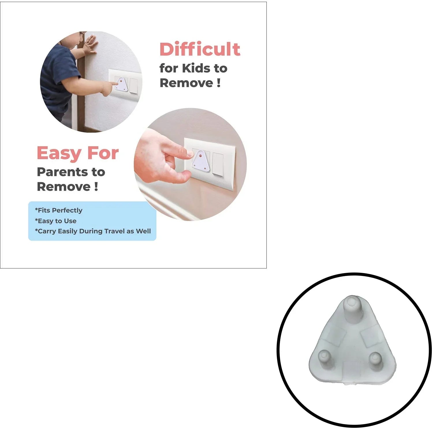 Detailed view of the durable ABS plastic electric socket cover.