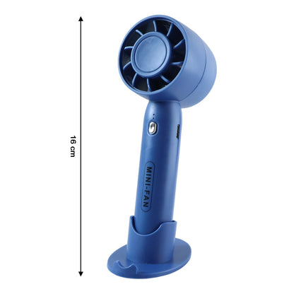 rechargeable mini handheld fan showing detailed specifications