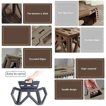 Anti-slip surface detail of Supermom 18 inch folding stool for stability