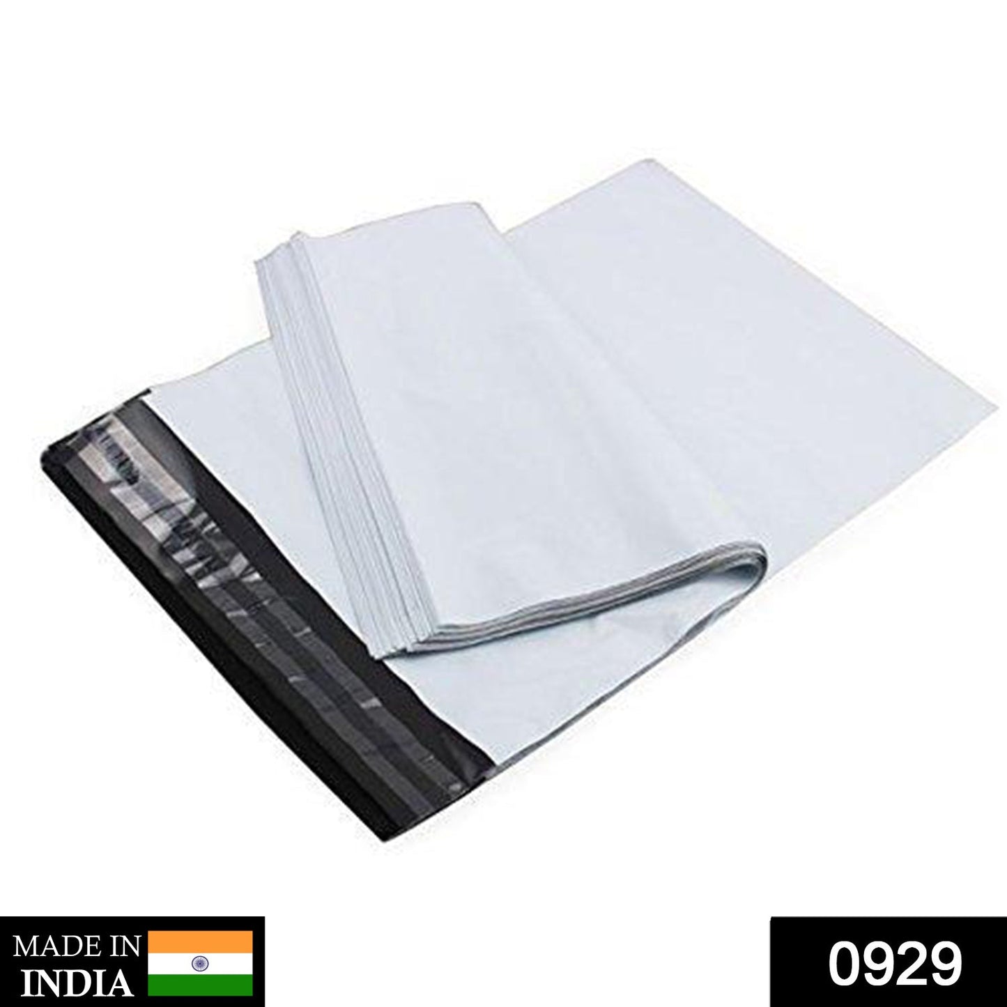 Stack of FERVENT Tamper Proof Courier Bags, 14x16 inches, for secure shipping.
