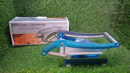 ChefAura French fries cutter demonstrating its stable suction base on a smooth surface.