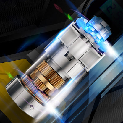 Front view of the rapid car tyre inflator, highlighting its compact size.