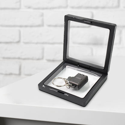 Close up of stainless steel nail clipper keychain ideal for travel grooming