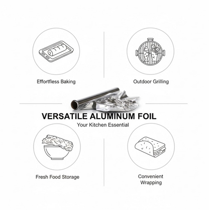 Important usage tips and warnings for the kitchen foil roll.
