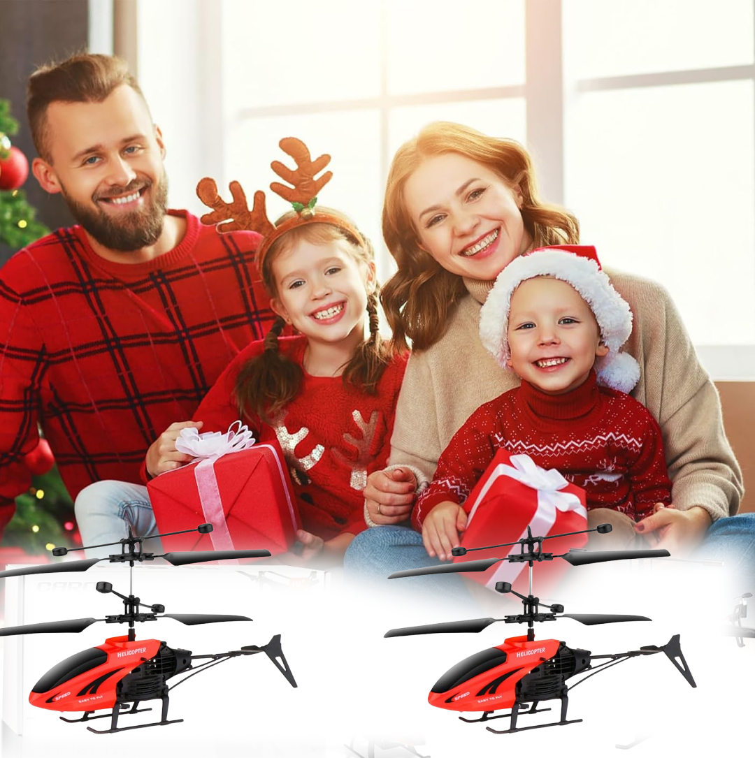 Main product shot of the Remote Control Helicopter, highlighting its sleek body and rotor blades.