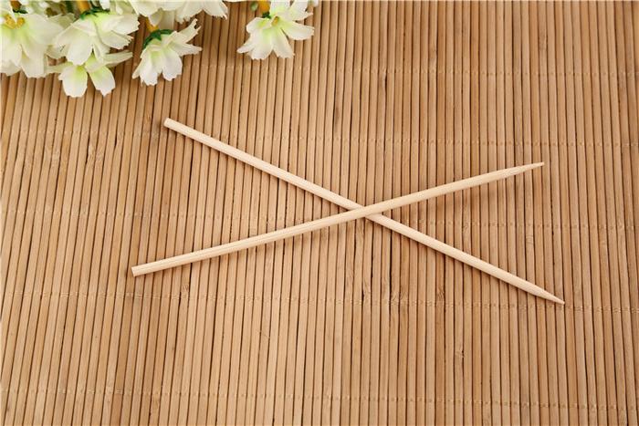 Polished surface of natural bamboo grill sticks, ready for your culinary creations.