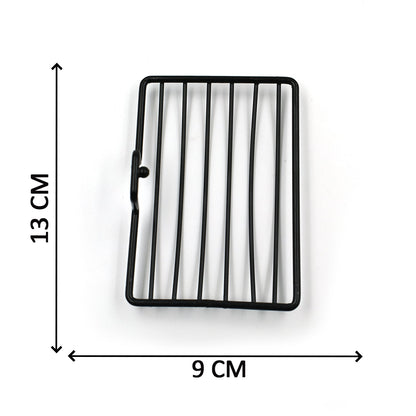 Two wall mount soap racks providing an efficient storage solution for bathroom essentials.