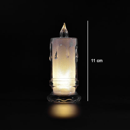 Overhead view of several Melted Design Flameless Candles, ideal for creating a festive Diwali display.