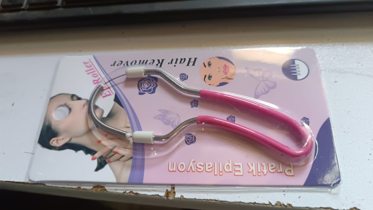 Facial hair remover spring ready for use, ideal for unwanted facial hair at home