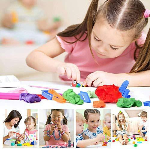 Children's hands sculpting with colourful Aditi Non-Toxic Playdough.