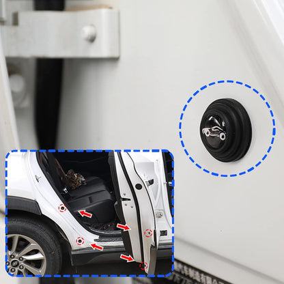 Detailed view of the circular Car Door Protector pad's adhesive backing.