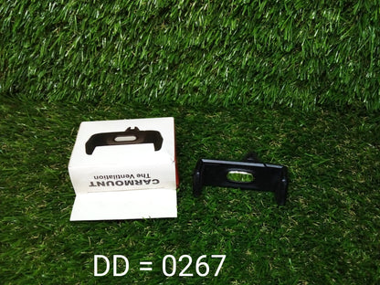 The Car Air Vent Mount used as a mobile stand on a flat surface with a card.