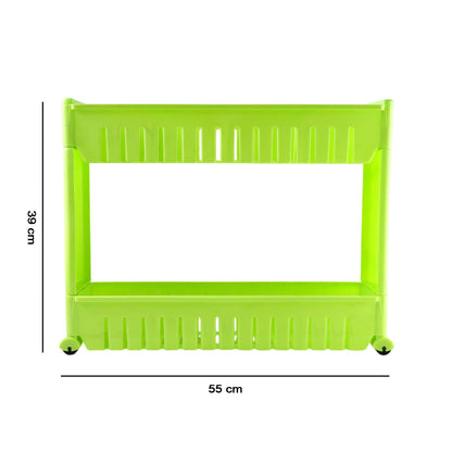 Additional view of plastic storage rack with wheels