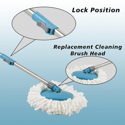 ergonomic handle on spin mop bucket for comfortable cleaning
