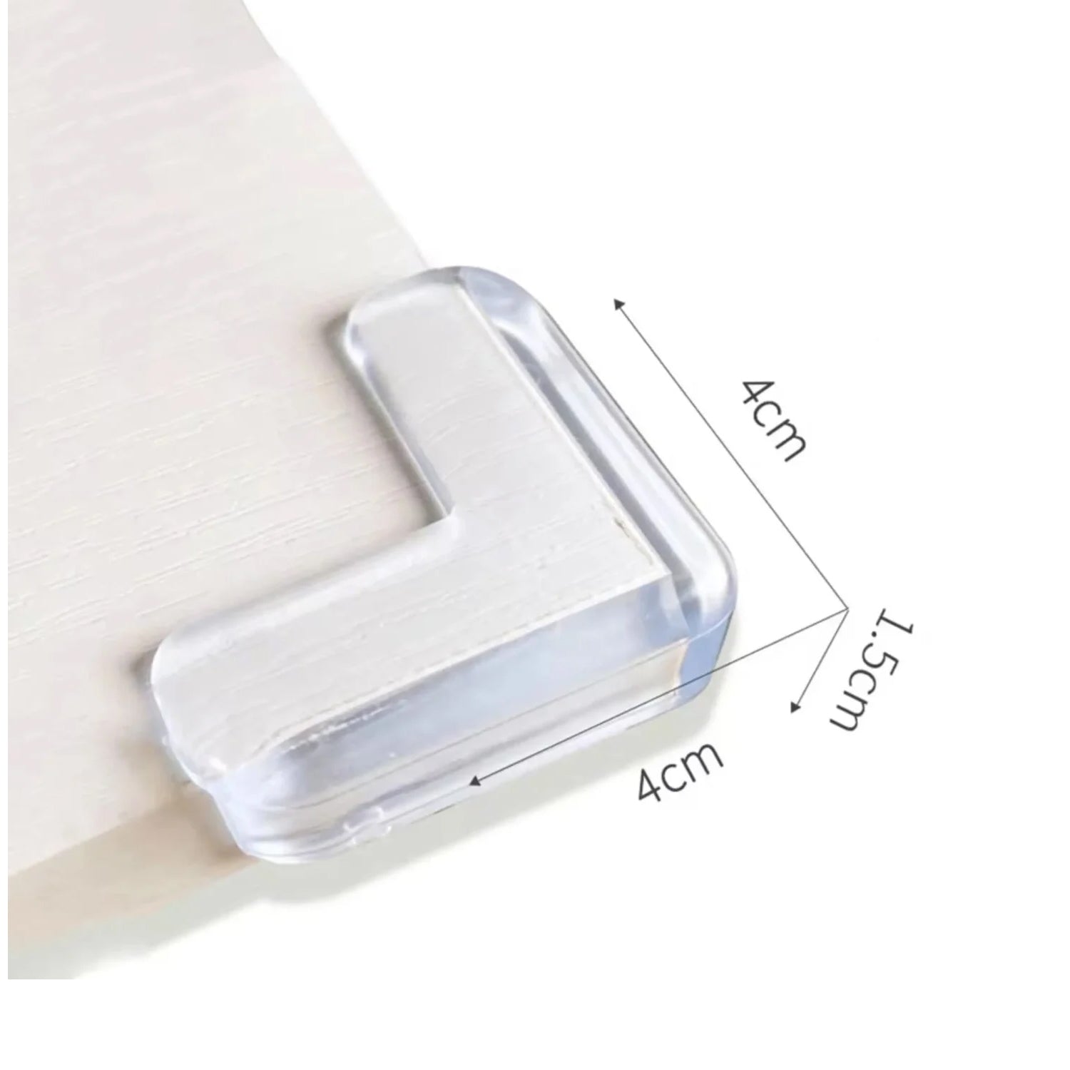 Transparent silicone corner protectors for sharp furniture edges